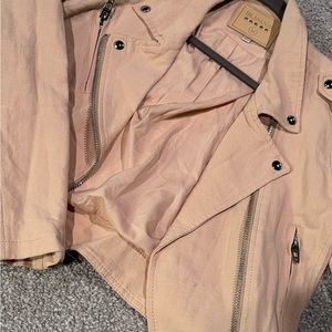 NWT Faux Leather Jacket Women’s Size M (Ivory)